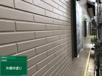 【外壁 中塗り完了】