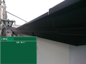 【雨樋 塗装完了】