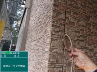 【既存目地シール撤去】